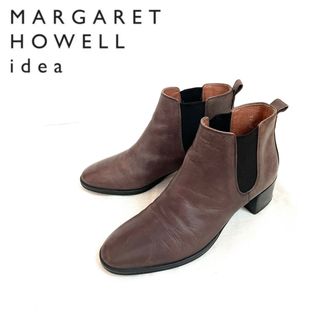 マーガレットハウエル(MARGARET HOWELL)のMARGARET HOWELL idea サイドゴアショートブーツ 24.0(ブーツ)