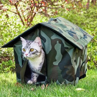 猫ハウス 猫小屋 屋外 犬小屋 猫ベッド 防水 ペット キャットハウス(かご/ケージ)