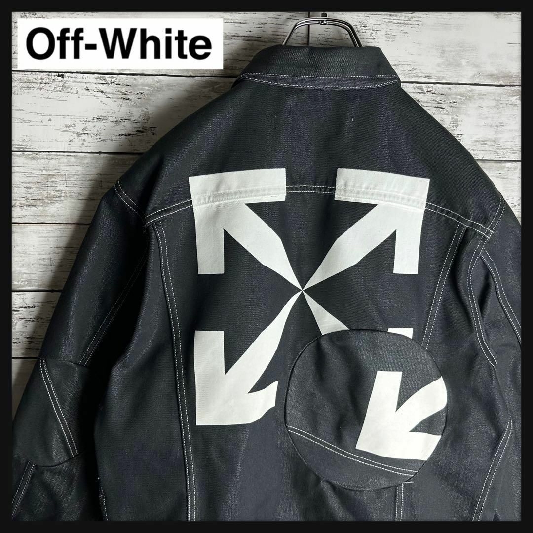 OFF-WHITE(オフホワイト)の【入手困難】off-white オフホワイト ☆ デニムジャケット メンズのジャケット/アウター(Gジャン/デニムジャケット)の商品写真