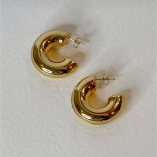 ドゥーズィエムクラス(DEUXIEME CLASSE)の【Design hoop pierce】#021 18k(ピアス)