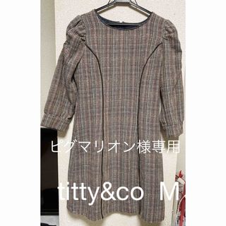 ティティアンドコー(titty&co)のtitty&co ワンピース　M(ひざ丈ワンピース)