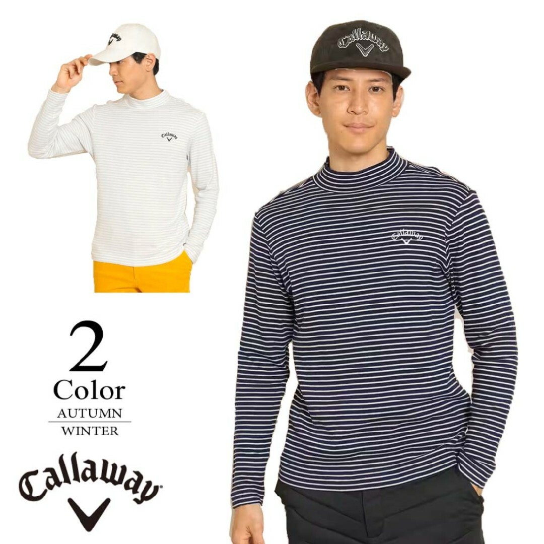 Callaway(キャロウェイ)の【 ホワイト LL 新品タグ付き】 Callaway キャロウェイ モックネック スポーツ/アウトドアのゴルフ(ウエア)の商品写真