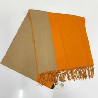 エルメス(Hermes)の8569 未使用 エルメス カシミヤ マフラー ストール オレンジ(マフラー/ショール)