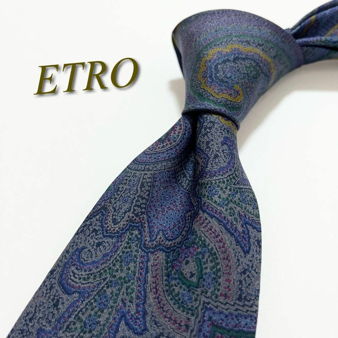 ETRO(エトロ)の【美品】ETRO エトロ ネクタイ ペイズリー柄 シルク100% イタリア製 メンズのファッション小物(ネクタイ)の商品写真