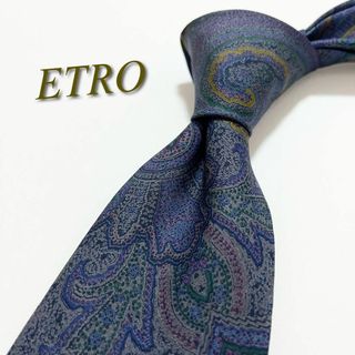エトロ(ETRO)の【美品】ETRO エトロ ネクタイ ペイズリー柄 シルク100% イタリア製(ネクタイ)