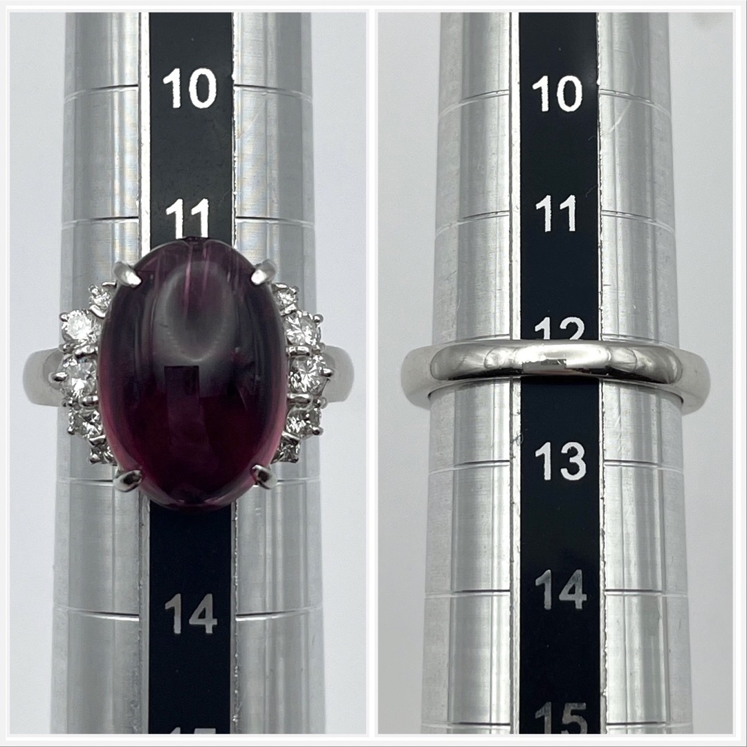 pt900 ルベライト9.59ct ダイヤ0.41ct リング レディースのアクセサリー(リング(指輪))の商品写真