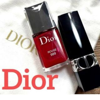 ディオール(Dior)のミニサイズ　マニキュア　ヴェルニ　ルージュディオール セット(口紅)