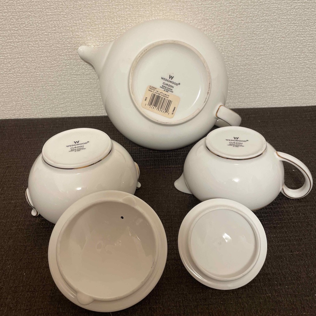 WEDGWOOD(ウェッジウッド)のウェッジウッド　カーゾン　ティーポット　シュガーポット　クリーマー インテリア/住まい/日用品のキッチン/食器(食器)の商品写真