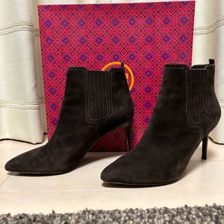 トリーバーチ(Tory Burch)の【セール】トリーバーチ　スェードブーツ　ダークブラウン(ブーツ)