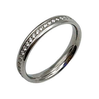 ティファニー(Tiffany & Co.)の　ティファニー TIFFANY＆CO メトロ フルサークルリング #8 750WG、ダイヤモンド ジュエリー(リング(指輪))