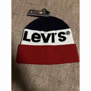 リーバイス(Levi's)のリーバイス　ニット帽　トリコロールカラー(ニット帽/ビーニー)
