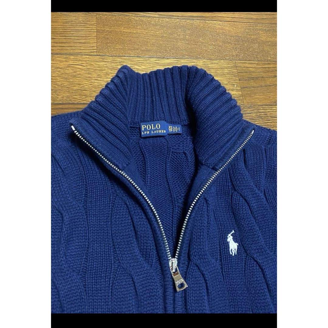 POLO RALPH LAUREN(ポロラルフローレン)の【希少 ビックケーブル】 ラルフローレン ニット ファスナー  NO1696 レディースのトップス(ニット/セーター)の商品写真