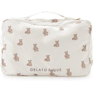 ジェラートピケ(gelato pique)の新品未使用♡Gelato Pique ジェラートピケ くま柄 トラベルポーチ L(ポーチ)