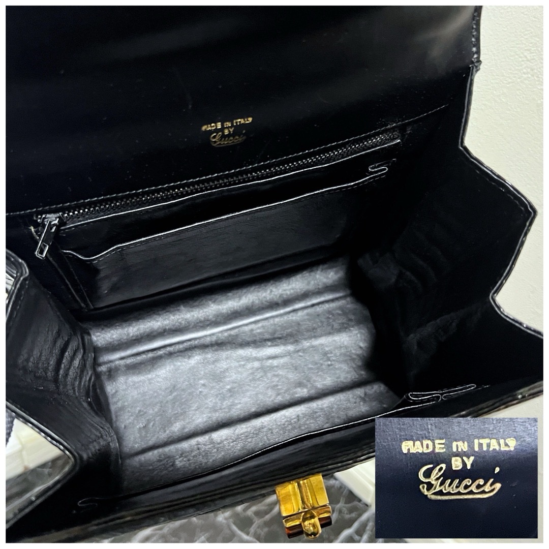 GUCCI - 至高!最高級クロコ 80S オールドグッチ べっ甲プラ GUCCI - 至高!最高級クロコ 80S オールドグッチ べっ甲プラ