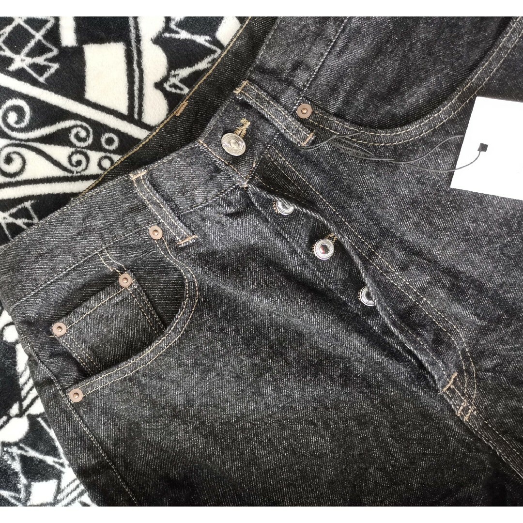 A.PRESSE Black Washed Denim Pants M メンズのパンツ(デニム/ジーンズ)の商品写真