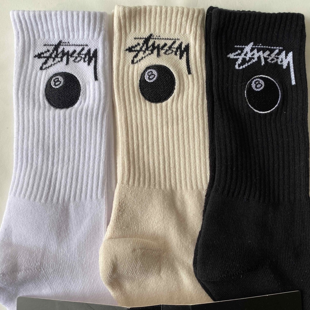 新品　STUSSY ステューシー　8ボールロゴ　靴下　ソックス　3足セット | フリマアプリ ラクマ