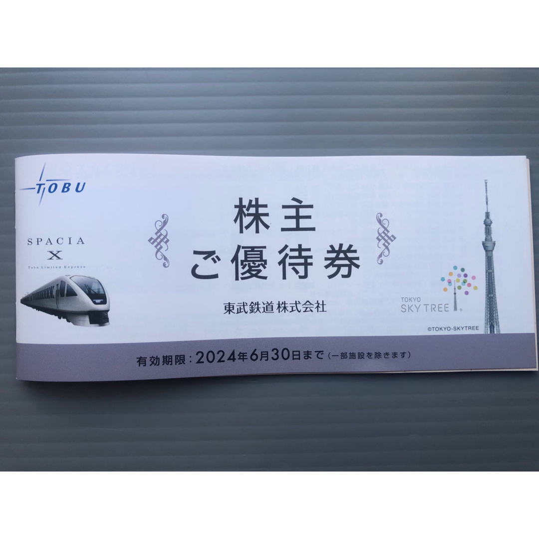 最新 東武鉄道株主優待券 ２冊 - 割引券