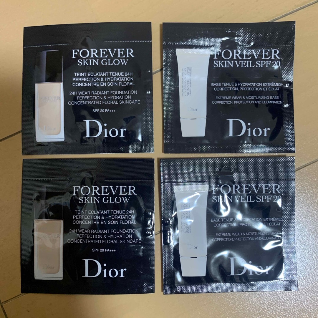 Christian Dior(クリスチャンディオール)の【試供品】ディオールスキン　フォーエヴァー　4点 コスメ/美容のキット/セット(サンプル/トライアルキット)の商品写真