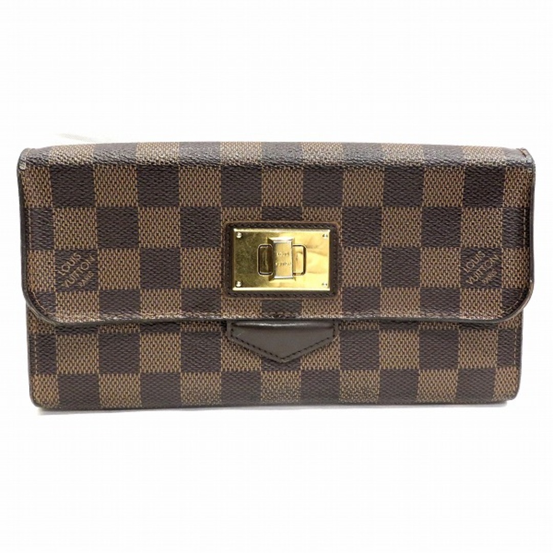 擦れヨレ汚れ有り金具の状態ルイヴィトン Louis Vuitton ダミエ ポルトフォイユ ローズベリー N63017 財布 長財布 レディース ★送料無料★【あす楽】