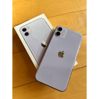 アイフォーン(iPhone)の【やや難あり】iPhone 11 パープル 128 GB SIMフリー(スマートフォン本体)