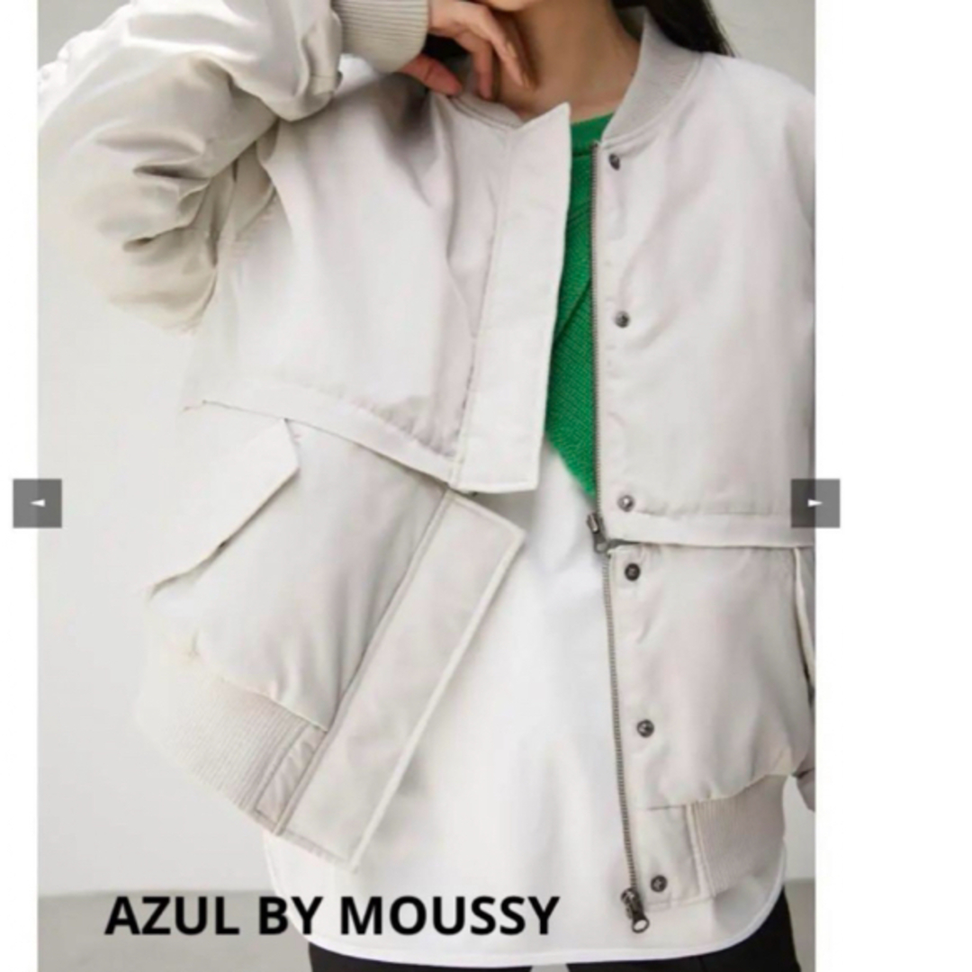 AZUL by moussy(アズールバイマウジー)のアズールバイマウジー DETACHABLE SHORT MA-1 美品 レディースのジャケット/アウター(ブルゾン)の商品写真