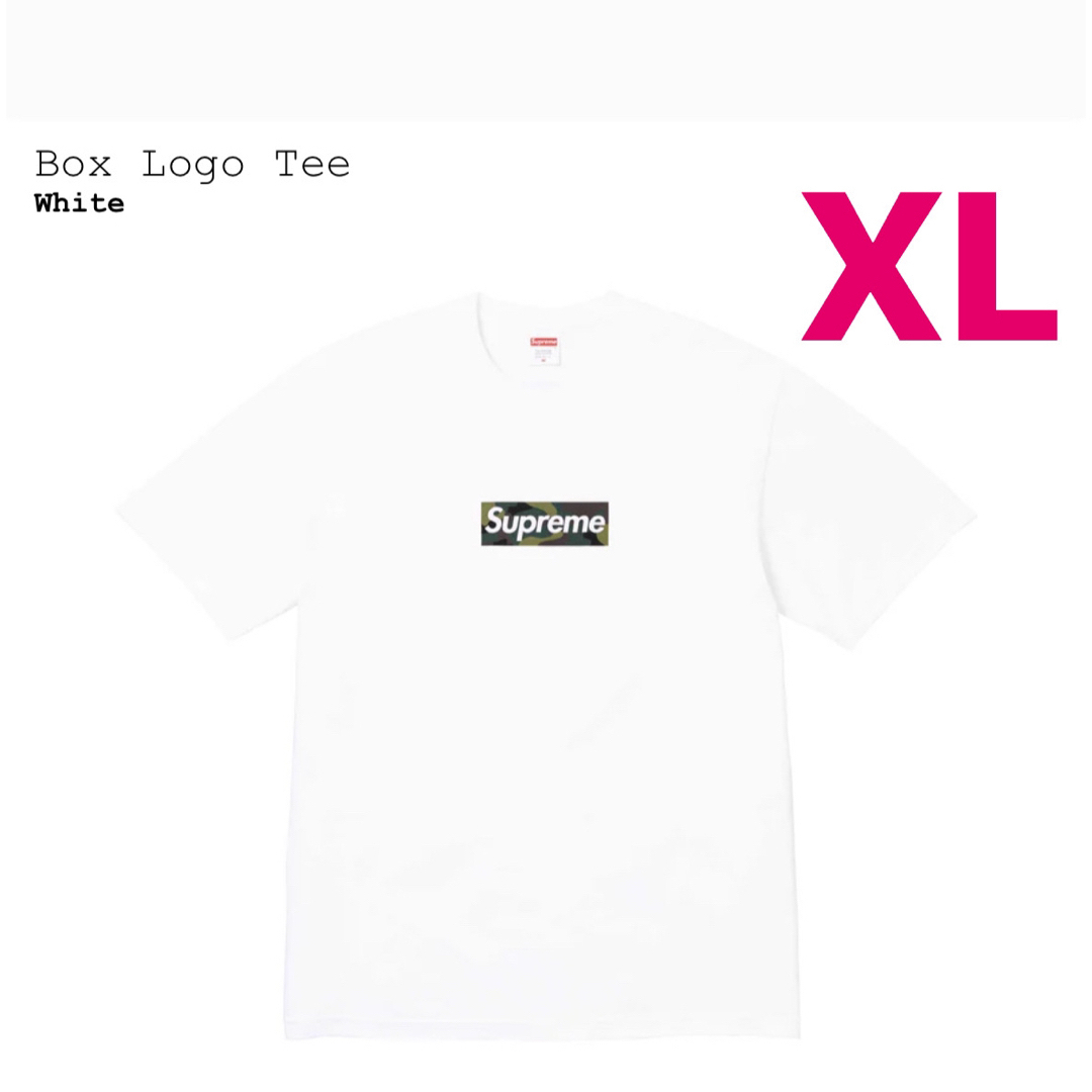 トップスSupreme box logo tee white XL