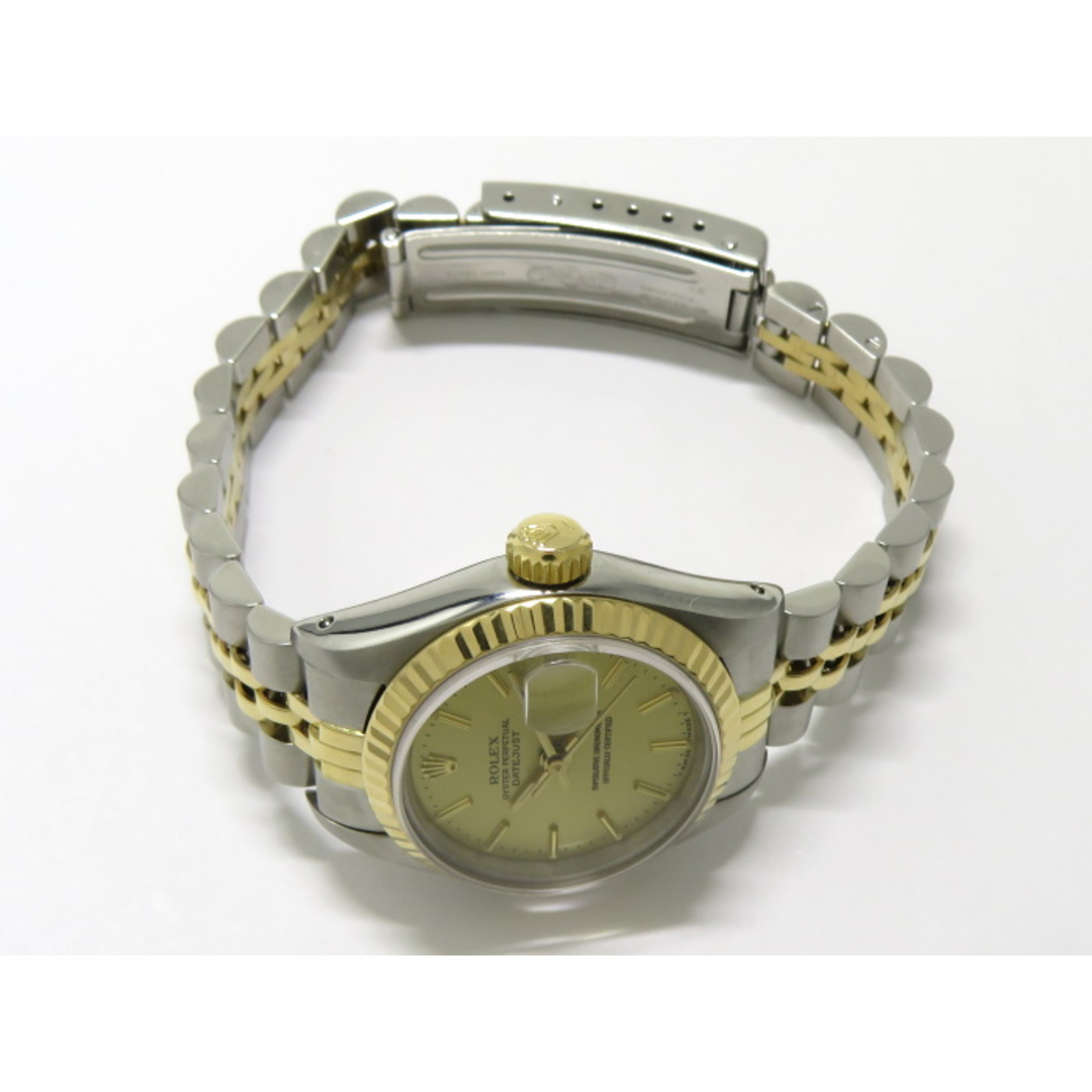 ROLEX - ROLEX デイトジャスト 自動巻き SS YG ゴールド文字盤 9 ROLEX - ROLEX デイトジャスト 自動巻き SS YG ゴールド文字盤 9
