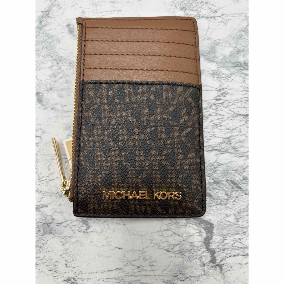 Michael Kors(マイケルコース)のマイケルコース カードケース ジェットセット トラベル ブラウン レディースのファッション小物(名刺入れ/定期入れ)の商品写真