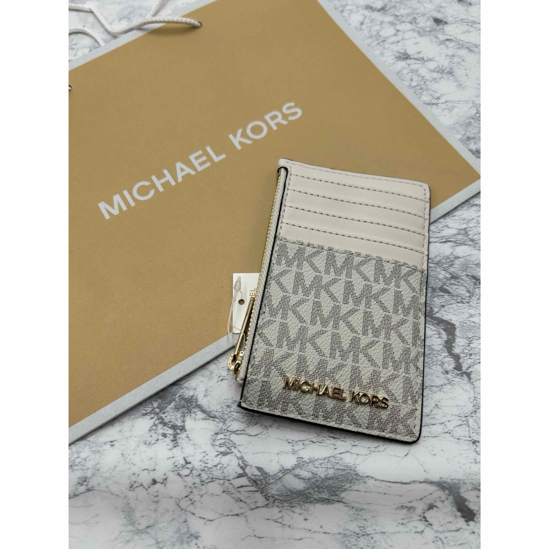 Michael Kors(マイケルコース)のマイケルコース カードケース ジェットセット トラベル ホワイト レディースのファッション小物(名刺入れ/定期入れ)の商品写真