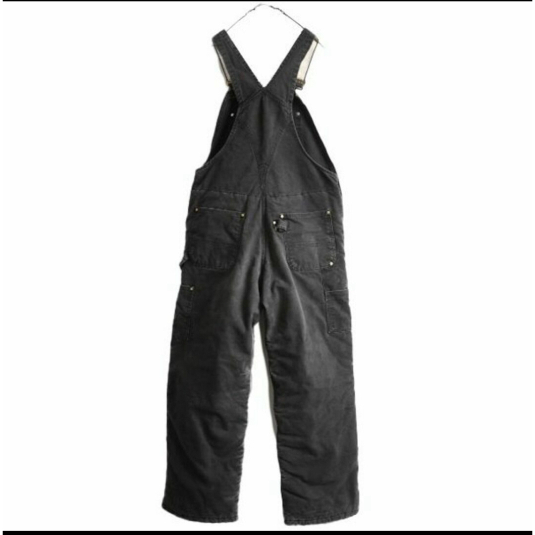 carhartt(カーハート)の80s カーハート 中綿 ダブルニー ダック オーバーオール 37 28 黒 メンズのパンツ(サロペット/オーバーオール)の商品写真