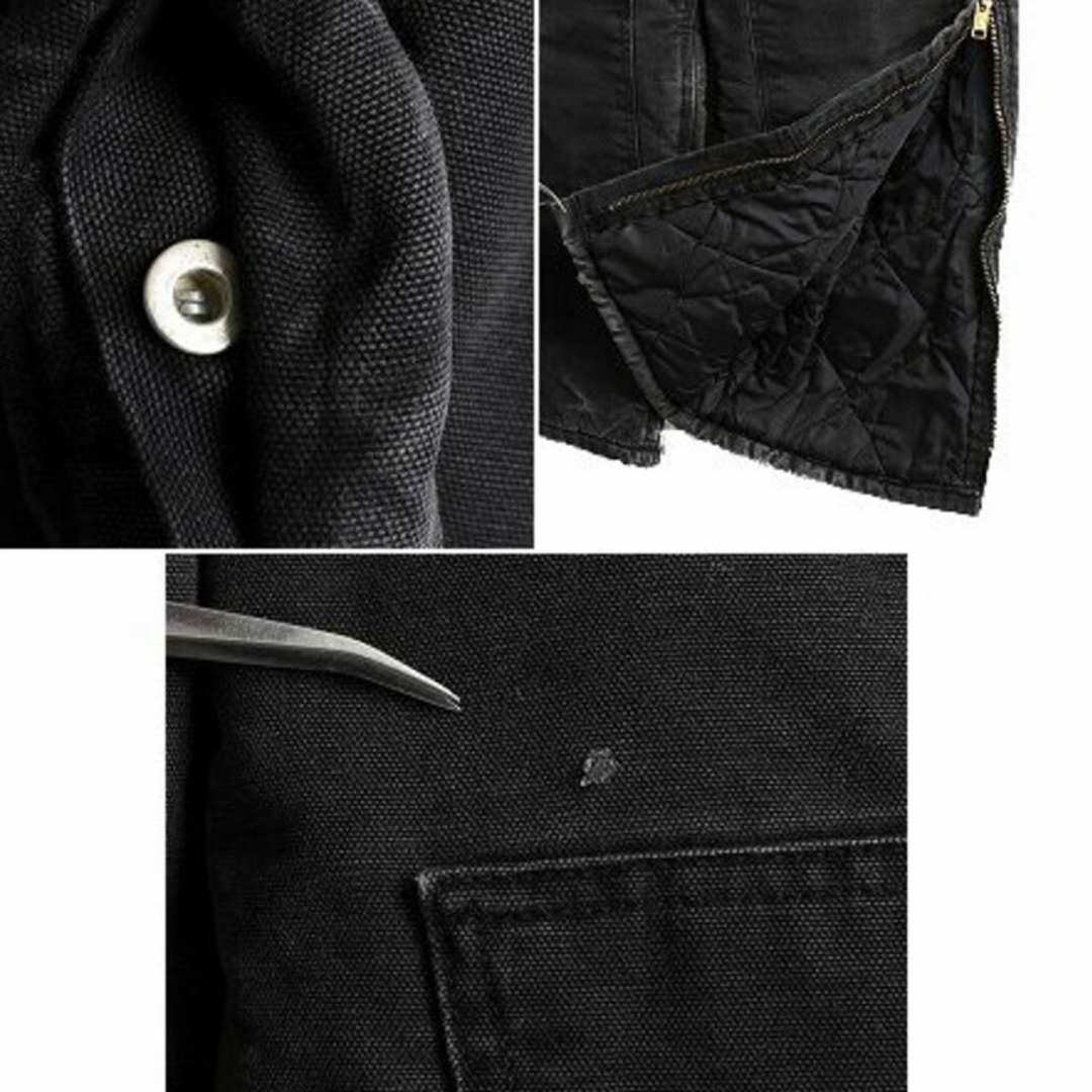 carhartt(カーハート)の80s カーハート 中綿 ダブルニー ダック オーバーオール 37 28 黒 メンズのパンツ(サロペット/オーバーオール)の商品写真