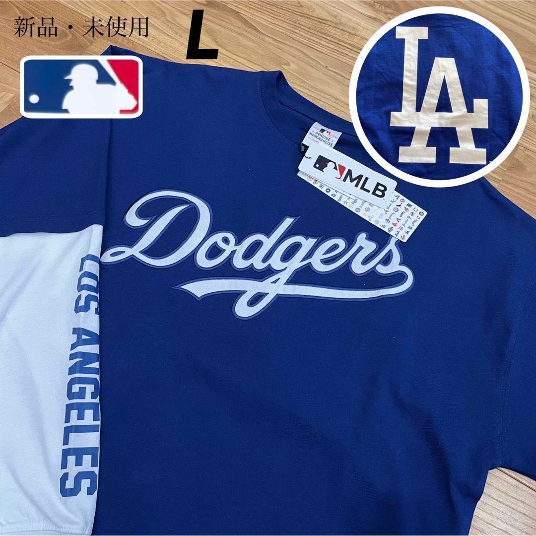 MLB(メジャーリーグベースボール)のby An様【L】MLB公式ドジャースユニフォーム風ビッグシルエット長袖Tシャツ メンズのトップス(Tシャツ/カットソー(七分/長袖))の商品写真