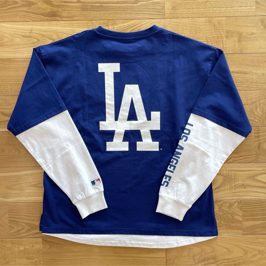 MLB(メジャーリーグベースボール)のby An様【L】MLB公式ドジャースユニフォーム風ビッグシルエット長袖Tシャツ メンズのトップス(Tシャツ/カットソー(七分/長袖))の商品写真