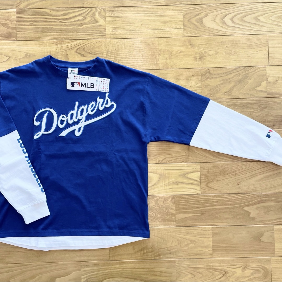 MLB(メジャーリーグベースボール)のby An様【L】MLB公式ドジャースユニフォーム風ビッグシルエット長袖Tシャツ メンズのトップス(Tシャツ/カットソー(七分/長袖))の商品写真