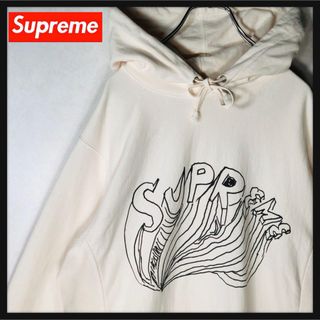 シュプリーム(Supreme)の【希少デザイン】シュプリーム ダニエルジョンストン パーカー デカロゴ Mサイズ(パーカー)