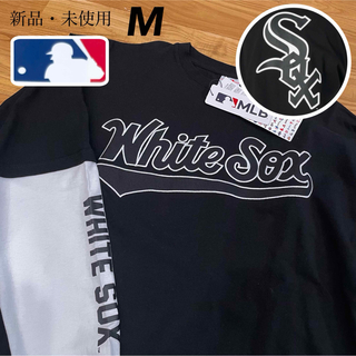 メジャーリーグベースボール(MLB)の【M】MLB公式 ホワイトソックス ビッグシルエット長袖Tシャツ●綿100%(Tシャツ/カットソー(七分/長袖))
