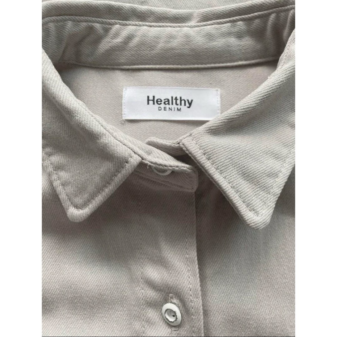 Healthy DENIM(ヘルシーデニム)のHealthy DENIM　ヘルシーデニム　Almond　ビッグデニムシャツ レディースのジャケット/アウター(Gジャン/デニムジャケット)の商品写真
