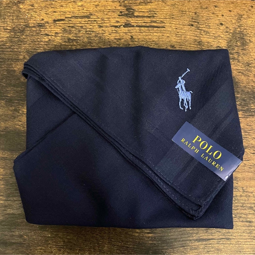 POLO RALPH LAUREN(ポロラルフローレン)の未使用 POLO RALPH LAUREN ハンカチ 2点 メンズのファッション小物(ハンカチ/ポケットチーフ)の商品写真