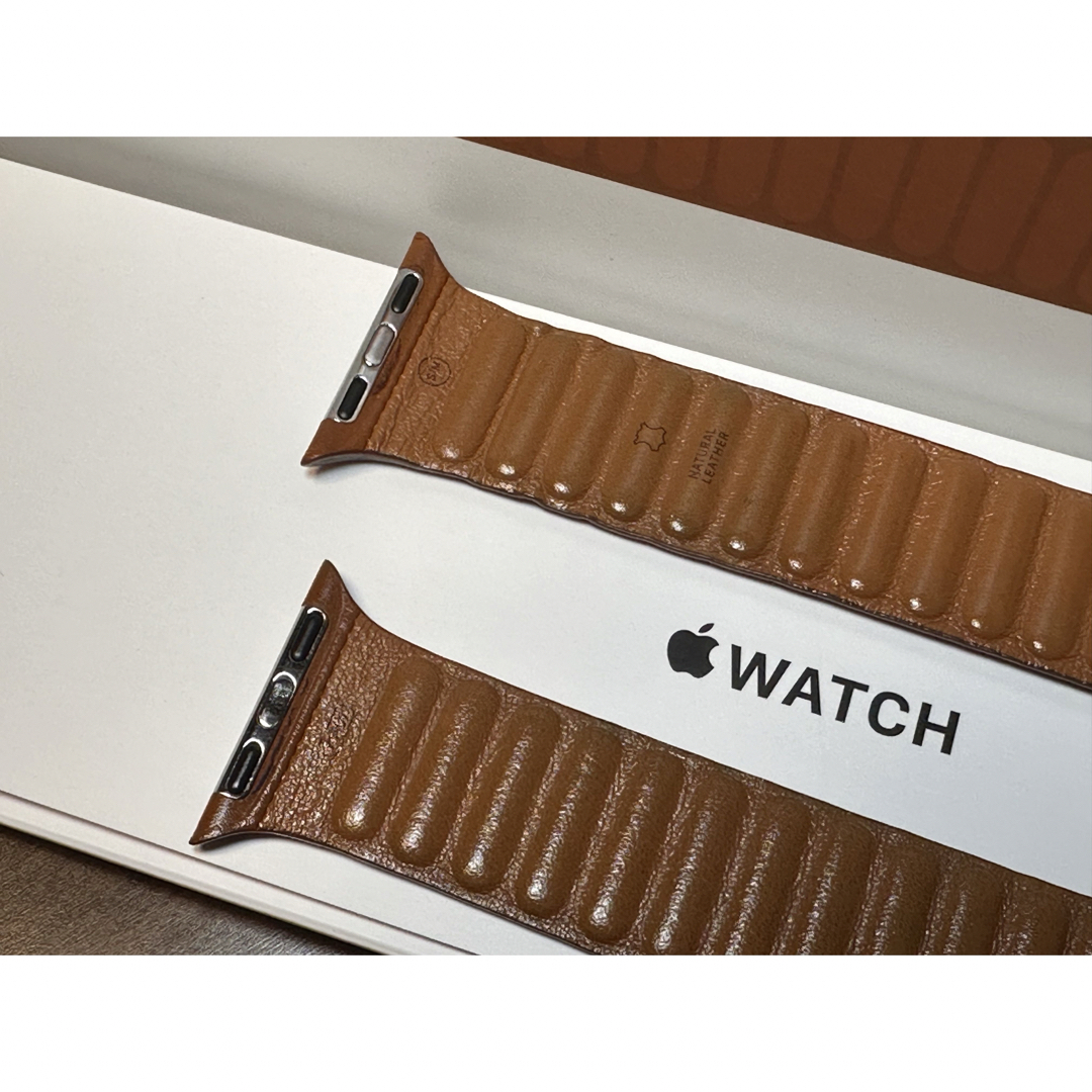 Apple Watch(アップルウォッチ)のApple Watch 40mmケース用 サドルブラウンレザーリンク スマホ/家電/カメラのスマートフォン/携帯電話(その他)の商品写真