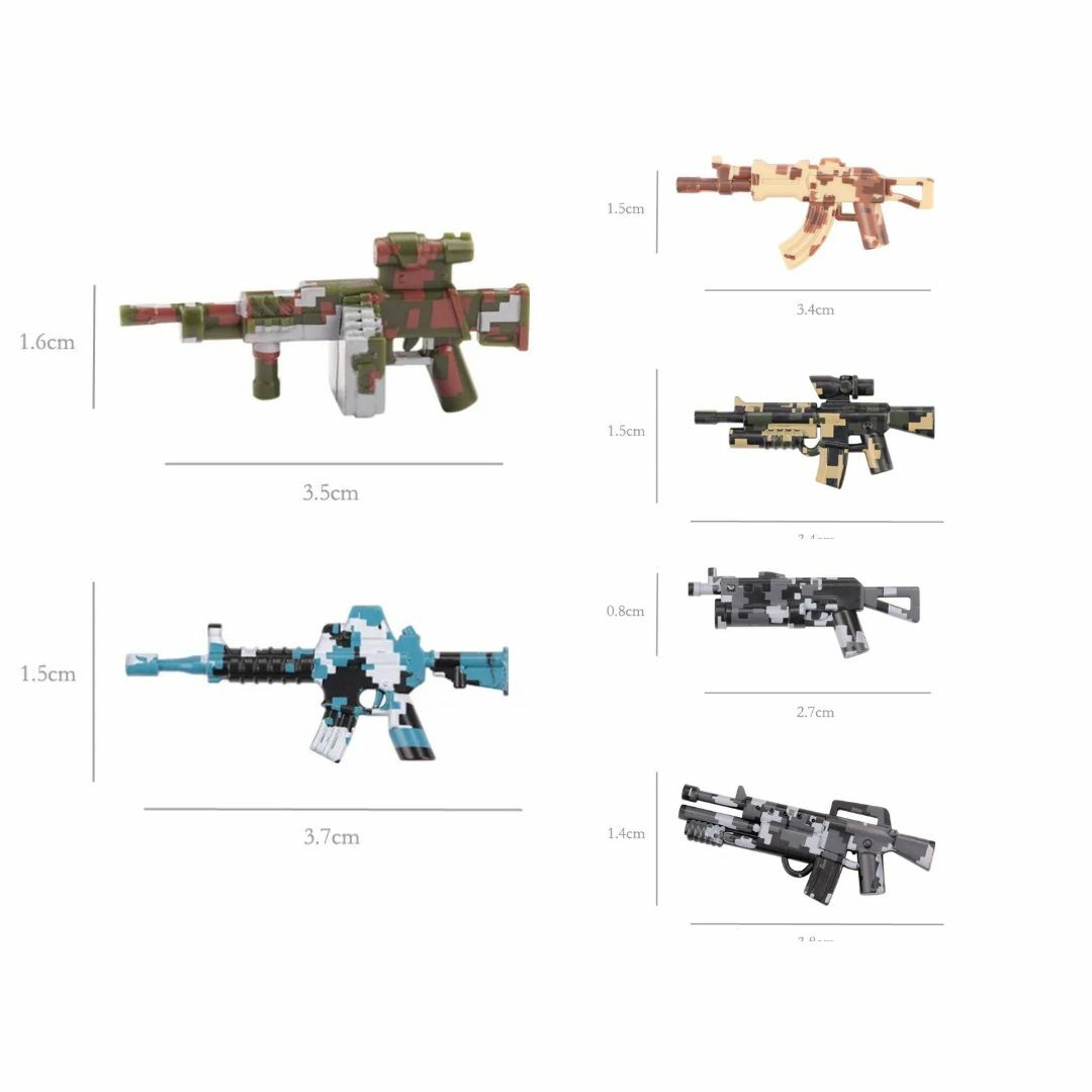 迷彩銃　６色　LEGO互換　レゴ武器　特殊部隊　SWAT　インテリア　陸海空軍 エンタメ/ホビーのフィギュア(ミリタリー)の商品写真