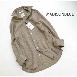 マディソンブルー(MADISONBLUE)のタグ付き♡マディソンブルー＊ウールシャツ　ベージュ　秋冬　サイズ5(シャツ/ブラウス(長袖/七分))