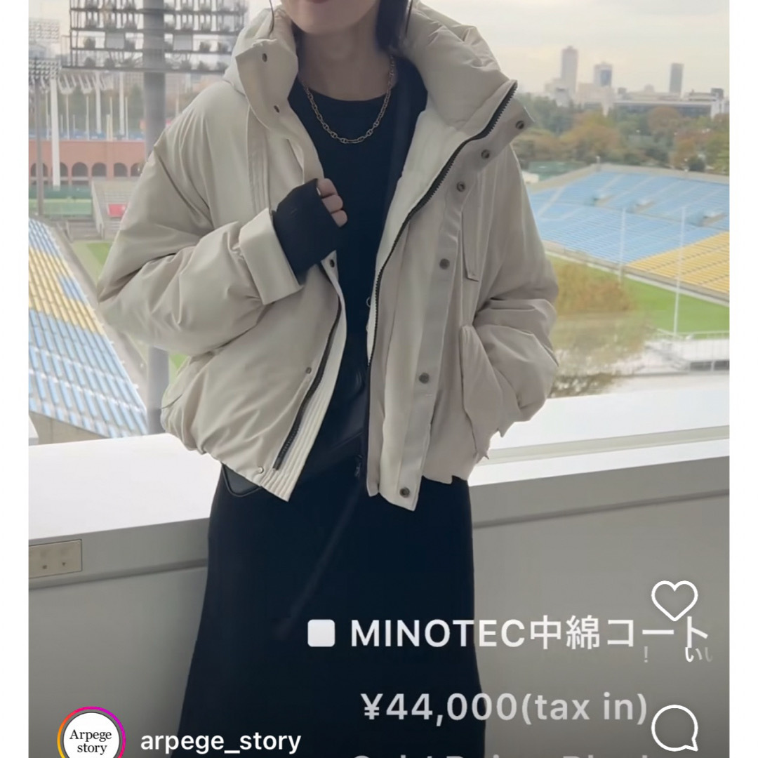 ダウンジャケットArpege story アルページュストーリー MINOTEC中綿コート