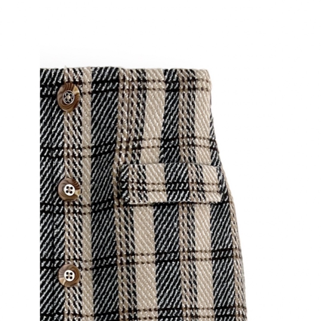 GRL(グレイル)のチェック柄ツイードタイトロングスカート[gm661] レディースのスカート(ひざ丈スカート)の商品写真