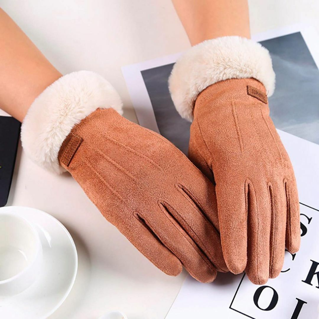 WHITE FANG(ホワイトファング) 手袋 スウェード グローブ 秋冬 防寒 レディースのファッション小物(その他)の商品写真