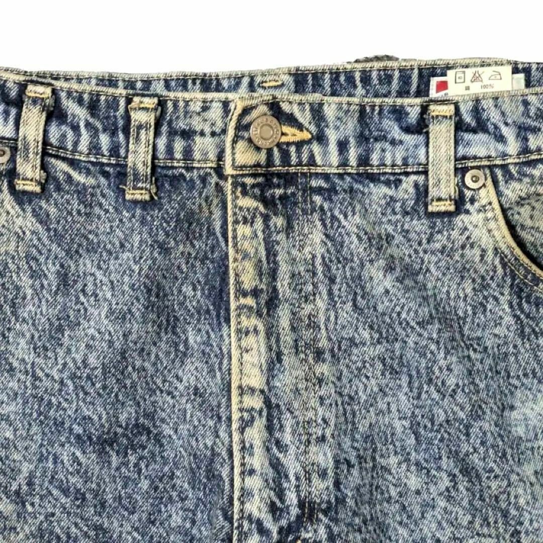 Wrangler(ラングラー)のy2k Wrangler 日本製 ブルー ケミカルウォッシュ ブリーチ ジーンズ メンズのパンツ(デニム/ジーンズ)の商品写真