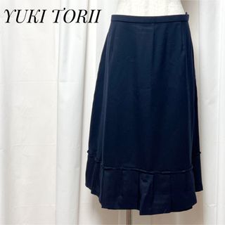 ユキトリイインターナショナル(YUKI TORII INTERNATIONAL)の新品！YUKI TORII ユキトリイ スカート フレアスカート ネイビ XXL(ひざ丈スカート)