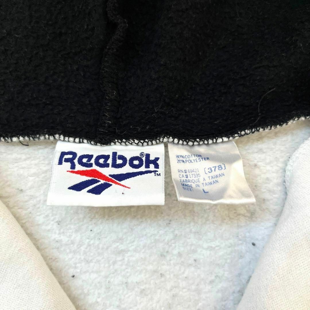 Reebok(リーボック)の【90s リーボック】サイズL 刺繍ロゴ 切り替え ジップ スウェットパーカー メンズのトップス(パーカー)の商品写真