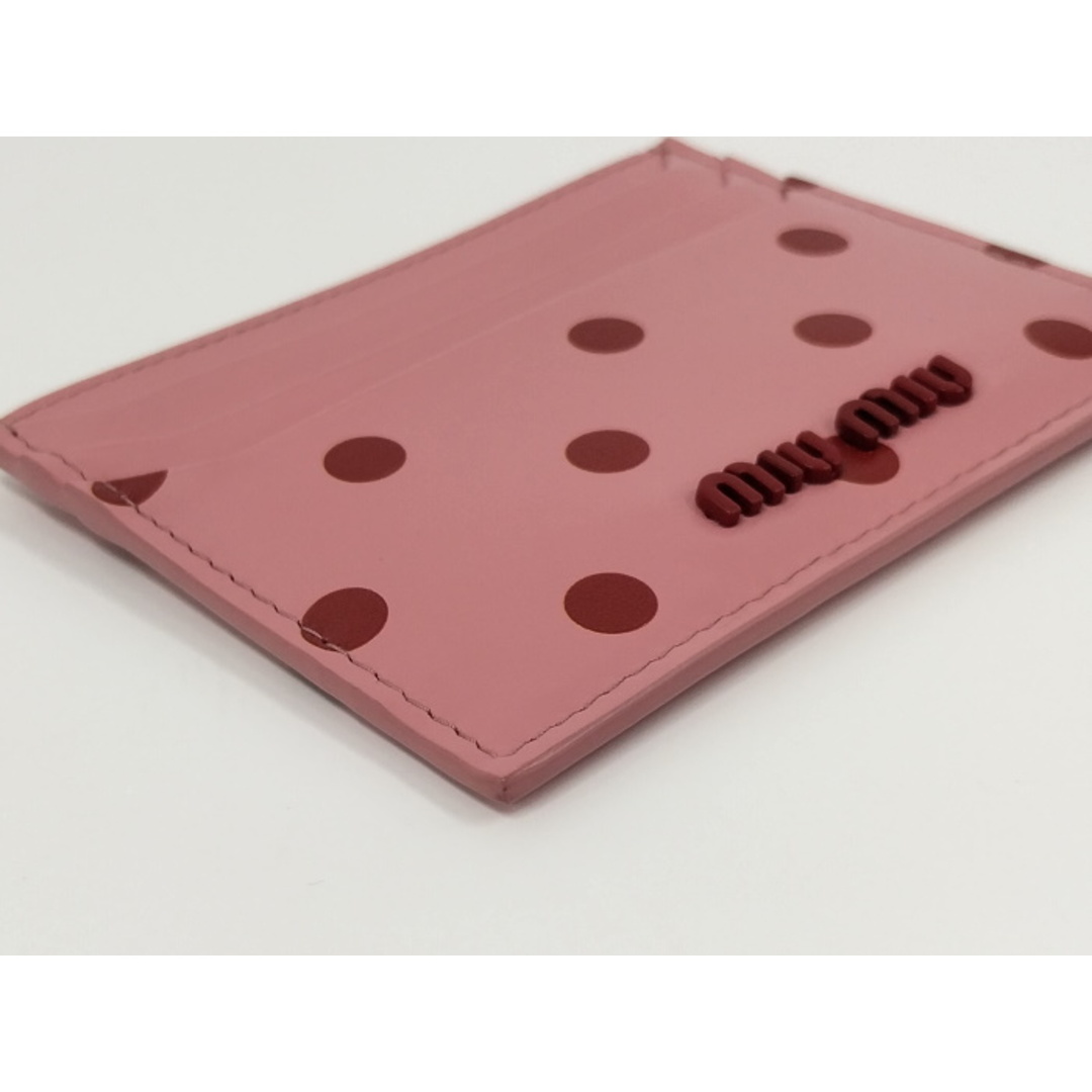 MIU MIU - MIU MIU カードケース レザー ピンク 水玉柄 5MC002の MIU MIU - MIU MIU カードケース レザー ピンク 水玉柄 5MC002の