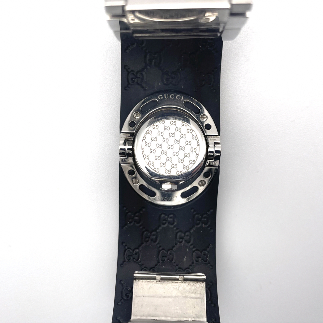 Gucci(グッチ)の【美品・稼働品】グッチ GUCCI トワール シマノ Gロゴ ラバー 112 レディースのファッション小物(腕時計)の商品写真
