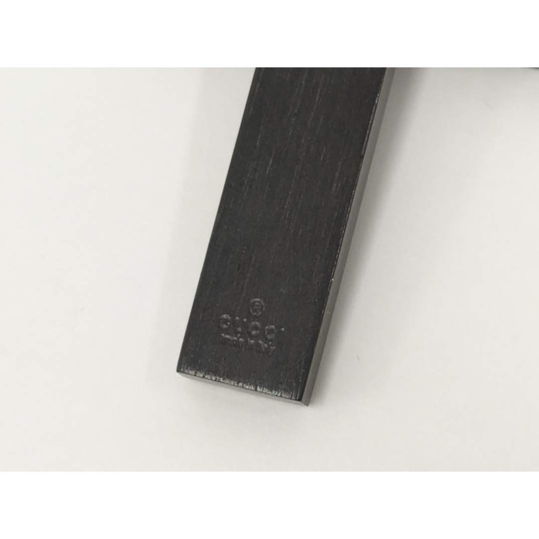 GUCCI - GUCCI クロス ネックレス ウッドチェーン ブラックの GUCCI - GUCCI クロス ネックレス ウッドチェーン ブラックの